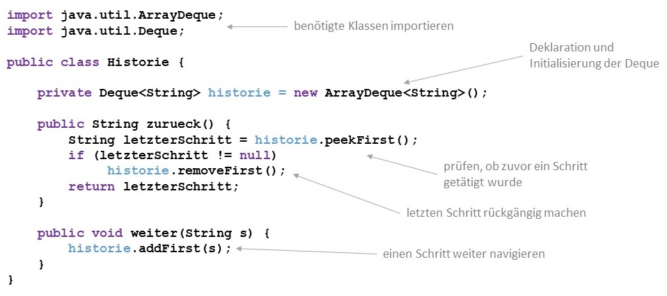 Anwendungsbeispiel Deque