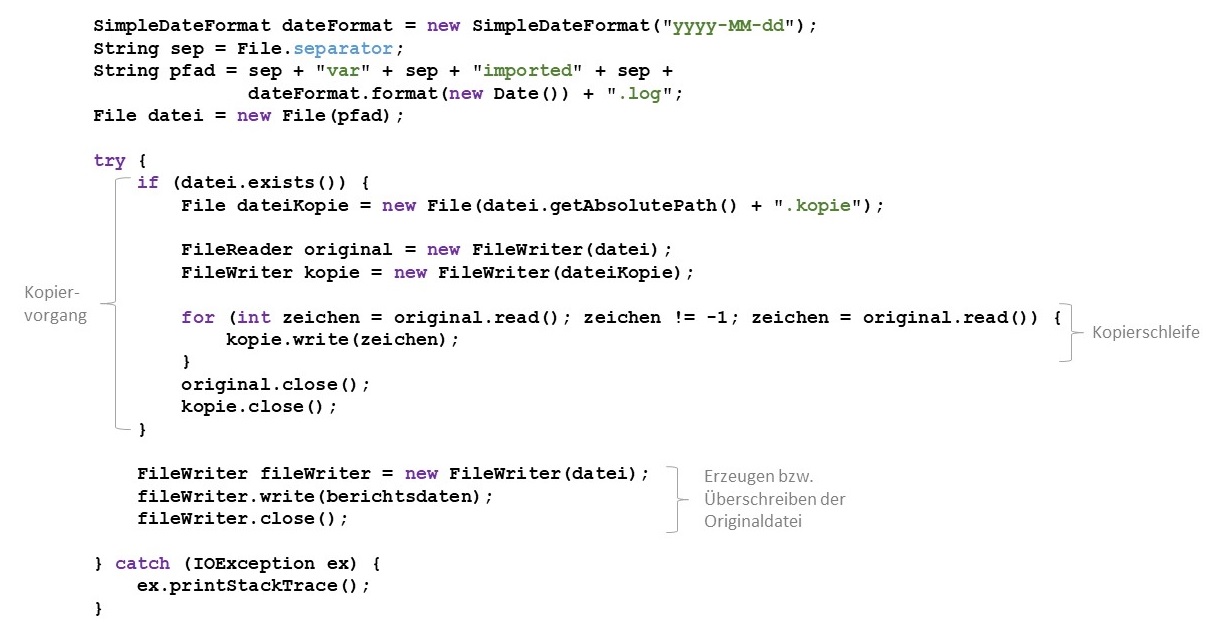 Kopieren einer existierenden Textdatei