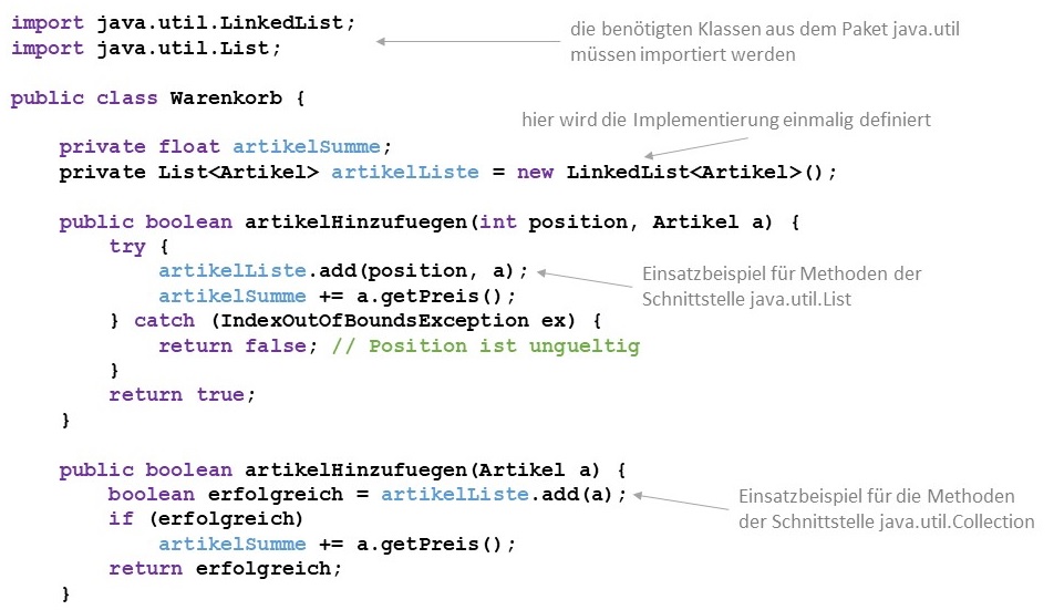 Anwendungsbeispiel List Teil 1