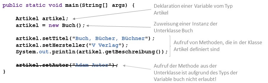 Zuweisungskompatibilität abhängig vom Typ der Variable