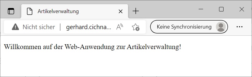 Abbildung: Die entwickelte XHTML-Datei