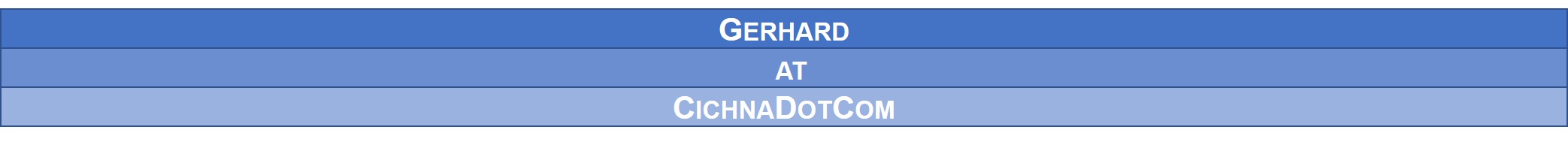 Logo Gerhard at CichnaDotCom